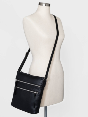 Bueno Zip Closure Crossbody Bag - Black