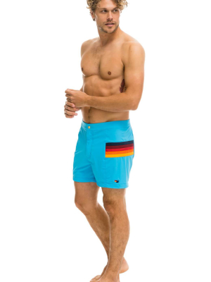 Men's Horizontal 5 Stripe Flex Shorts - Neon Blue