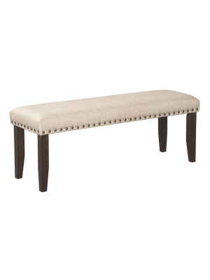 Rokane Large Upholstered Dining Room Bench Brown - Signature Design By Ashley
