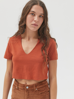 Bdg Arcadian Essential Notch Neck Cropped Tee