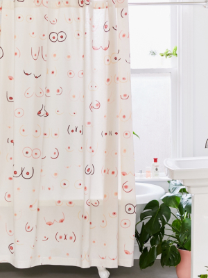 Allover Boobs Shower Curtain