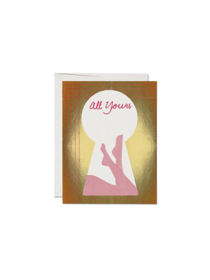 All Yours Keyhole Card - Rc7