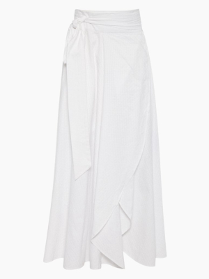 Milu Wrap Skirt - Textured White