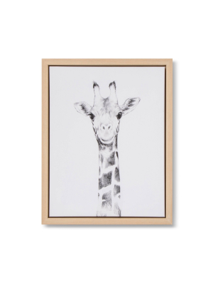 11x14 Framed Canvas Giraffe - Cloud Island™