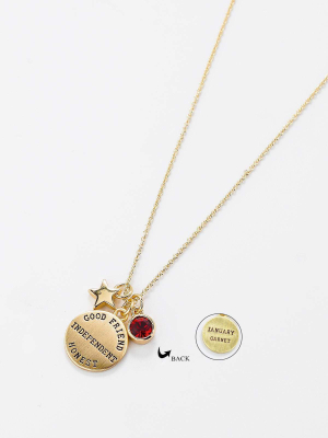 January Birthstone Necklace