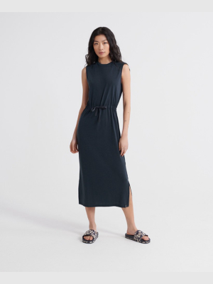 Desert Drawstring Midi Dress