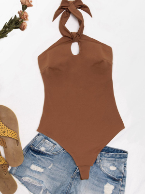 Kinsley Halter Keyhole Bodysuit