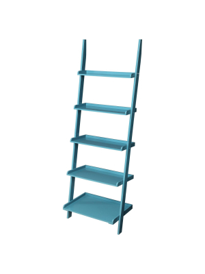French Country Ladder 72" 5 Shelf Bookshelf - Convenience Concepts