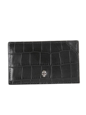 Alexander Mcqueen Skull Embossed Cardholder