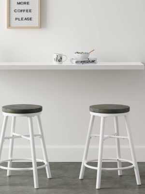 Metal & Wood Seat Counter Height Barstool - Room Essentials™