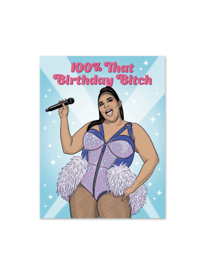 Lizzo Birthday Card