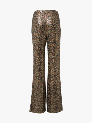 Playful Wildness Flared Pants