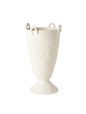 Global Views Louis Vase - White