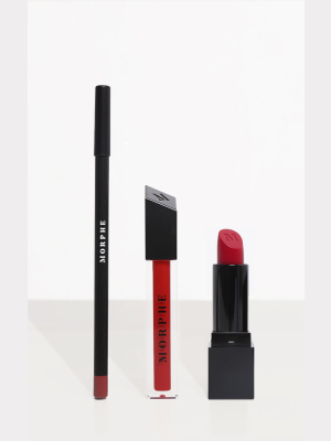 Morphe Out & A Pout Red Trio Candy Red