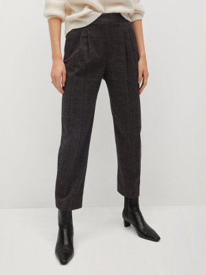 Pleat Textured Pants