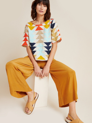 Uli Abstract Patchwork Blouse