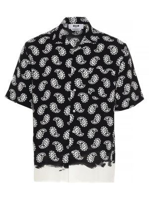 Msgm Paisley Printed Short Sleeve Shirt