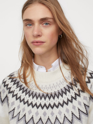 Jacquard-knit Sweater