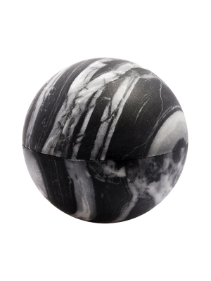 Large Grey Marble Sphere Box