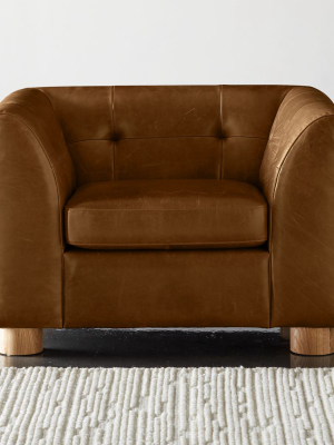 Kotka Tobacco Tufted Leather Chair