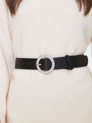 Rhinestone Buckle Waist Belt