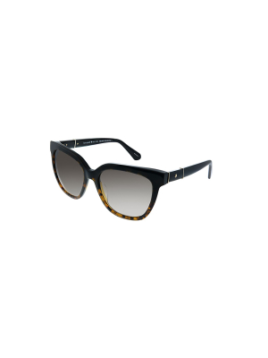 Kate Spade Wr7 Womens Rectangle Sunglasses Black Havana 53mm