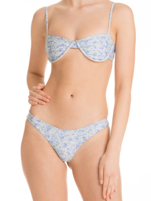 Palm Anais Bikini Bottom In Blue Floral