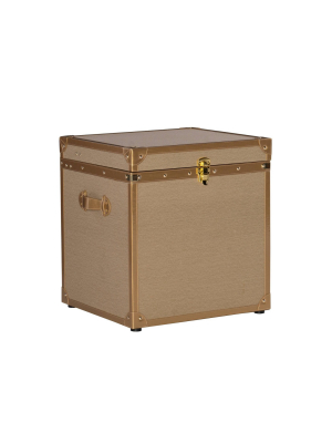 Letha Storage Trunk Table Gold - Linon