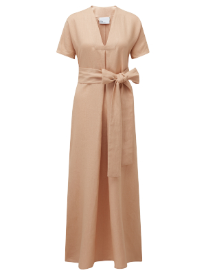 Rosetta Blush Linen Caftan