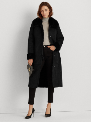 Long Faux-shearling Coat