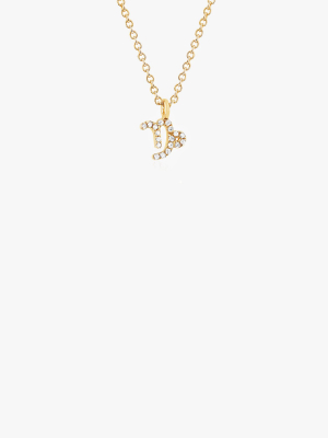 Diamond Capricorn Necklace