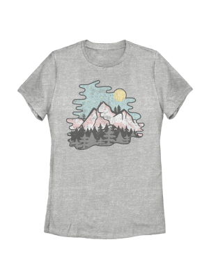 Women's Lost Gods Moonlight Mountains T-shirt