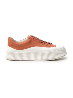 Jil Sander Lace Up Low Top Sneakers