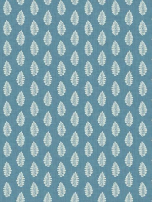 Leaf Pendant Wallpaper In Blue From The Grandmillennial Collection By York Wallcoverings