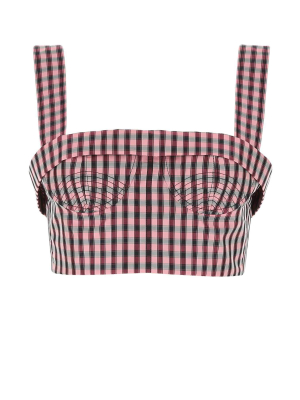 Philosophy Di Lorenzo Serafini Checked Crop Top