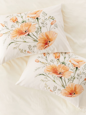 Shealeen Louise For Deny California Poppies Pillowcase Set