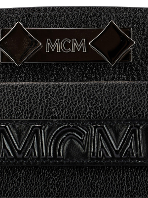 Mcm Logo Plaque Tote Bag