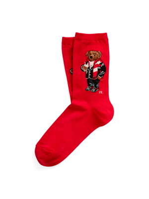 Hot Cocoa Bear Trouser Socks