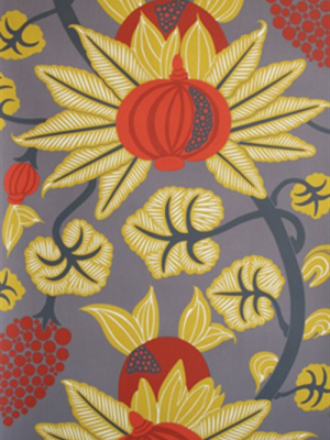 Maharani Wallpaper In Purple And Chartreuse From The Sariskar Collection By Osborne & Little