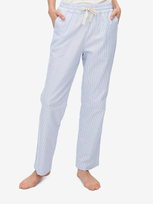 Slash Pocket Pant Blue Oxford Stripe