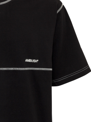 Ambush Contrast Stitching Logo Embroidered T-shirt