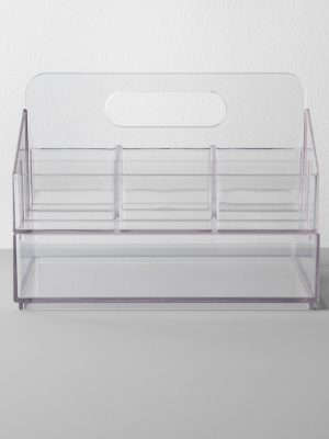 Bathroom Plastic Nail Organizer Caddy Set Clear - Made By Design™