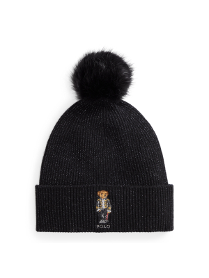 Pom-pom Polo Bear Beanie