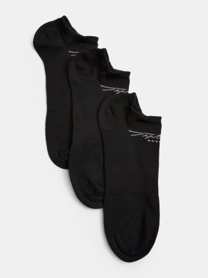 Signature Gym 3 Pack Black Socks