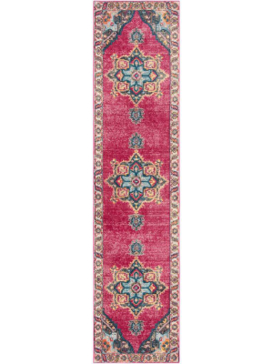 Merlot Fuchsia/multi Runner Rug