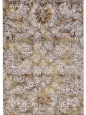 Feizy Cannes Lustrous Abstract Rug - Available In 6 Sizes - Pewter Gray & Honey Gold