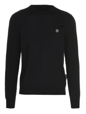 Philipp Plein Logo Patch Crew-neck Sweatshirt