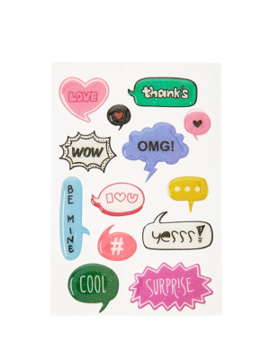 Assorted Puffy Catchphrase Stickers