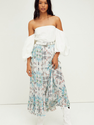 Cypress Printed Ruffle Skirt