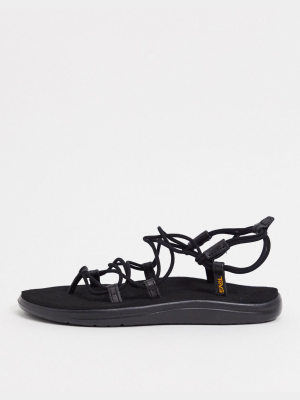 Teva Voya Infinity Lace-up Sandals In Black